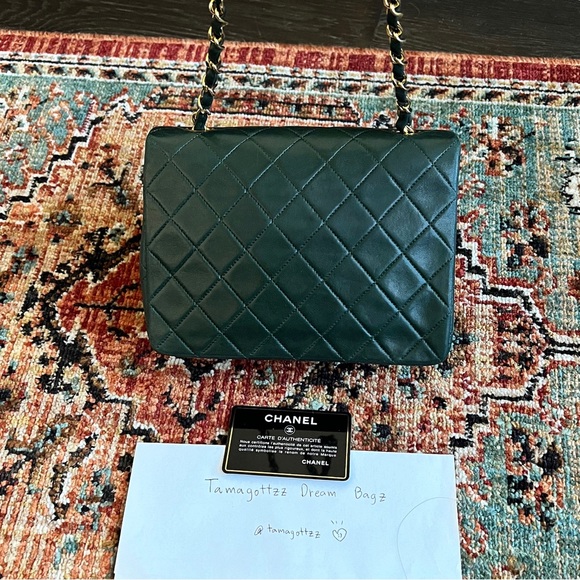 SOLD-on payment plan**Chanel Classic Vintage Mini Square Dark Green Flap Bag - Picture 4 of 11